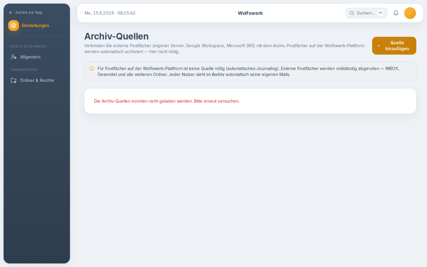 Archiv-Quellen in email-archivierung