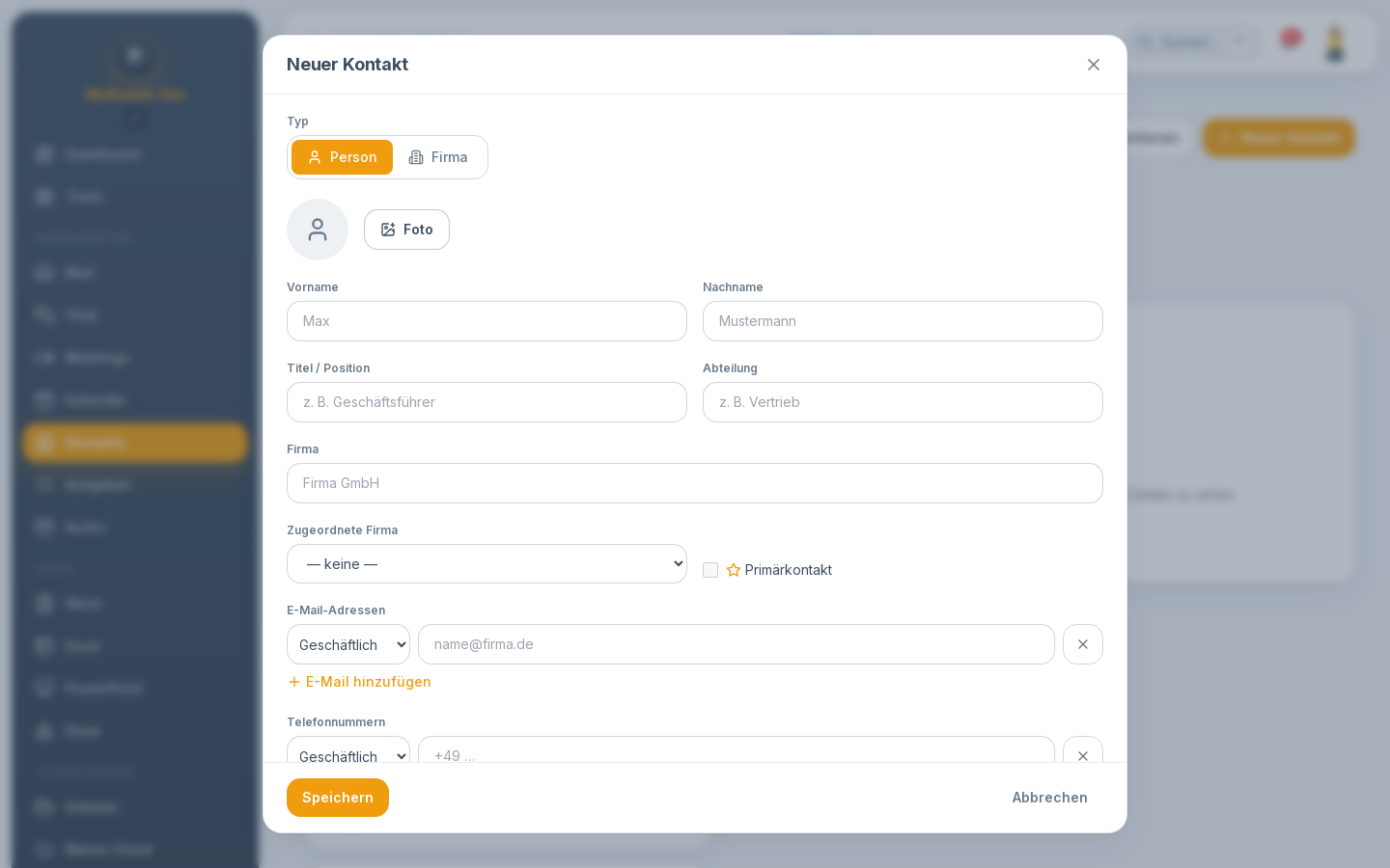 Neuer Kontakt in kontakte
