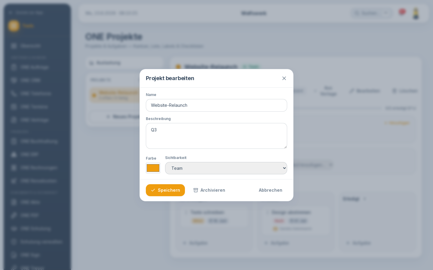 Bearbeiten in projektmanagement